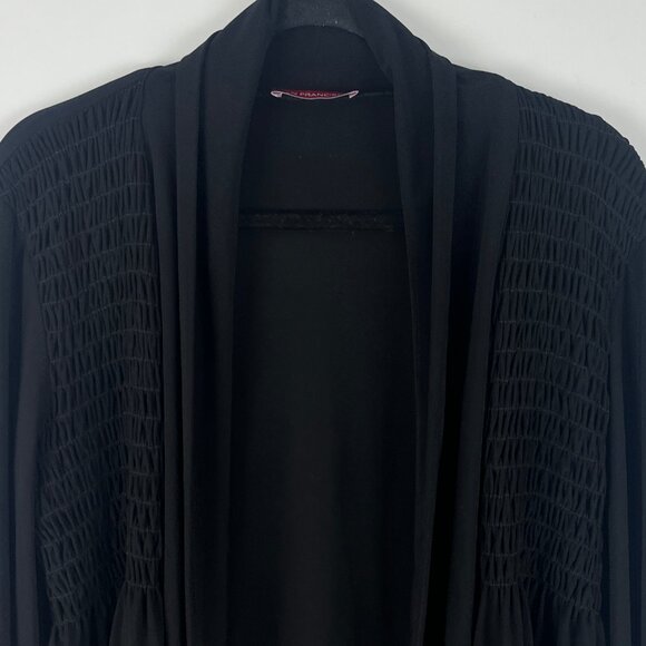 San Francisco Sweater Cardigan Size L Black Long Sleeve Polyester Spandex - Picture 2 of 9